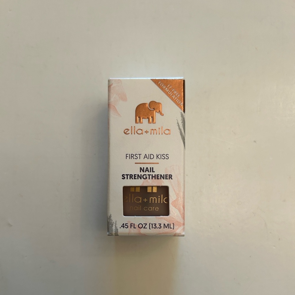 ella+mila Nail Care Nail Strengthener (First Aid Kiss) - 0.45 fl oz